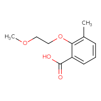 Chemical structure of 2-(2-methoxyethoxy)-3-methylbenzoic acid - CSSB00011371972