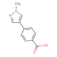 Chemical structure of 4-(1-methyl-1H-pyrazol-4-yl)benzoic acid - CSSB00011399825