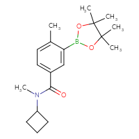 Chemical structure of N-cyclobutyl-N,4-dimethyl-3-(4,4,5,5-tetramethyl-1,3,2-dioxaborolan-2-yl)benzamide - CSSB00248248853