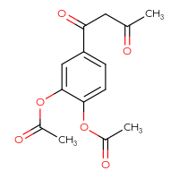 Chemical structure of 2-(acetyloxy)-4-(3-oxobutanoyl)phenyl acetate - CSSB00000736093