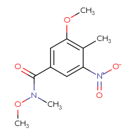 Chemical structure of N,3-dimethoxy-N,4-dimethyl-5-nitrobenzamide - CSSB02002938458