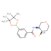 Chemical structure of rac-N-[(3R,4S)-4-fluorooxan-3-yl]-3-(4,4,5,5-tetramethyl-1,3,2-dioxaborolan-2-yl)benzamide - CSSB21332837832