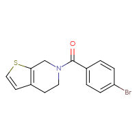 Chemical structure of 6-(4-bromobenzoyl)-4H,5H,6H,7H-thieno[2,3-c]pyridine - CSSB00045513514