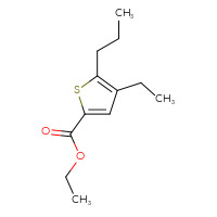 Chemical structure of ethyl 4-ethyl-5-propylthiophene-2-carboxylate - CSSB00011212143