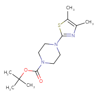 Chemical structure of tert-butyl 4-(4,5-dimethyl-1,3-thiazol-2-yl)piperazine-1-carboxylate - CSSB00009892897