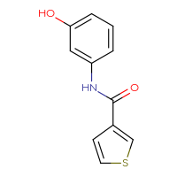 Chemical structure of N-(3-hydroxyphenyl)thiophene-3-carboxamide - CSSB00000194200