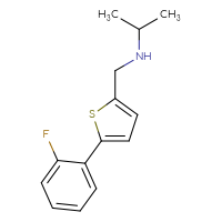 Chemical structure of {[5-(2-fluorophenyl)thiophen-2-yl]methyl}(propan-2-yl)amine - CSSB00000521820
