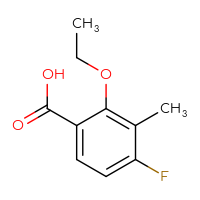 Chemical structure of 2-ethoxy-4-fluoro-3-methylbenzoic acid - CSSB00135177826