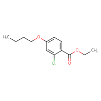 Chemical structure of ethyl 4-butoxy-2-chlorobenzoate - CSSB05030402965