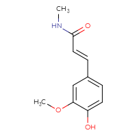 Chemical structure of (2E)-3-(4-hydroxy-3-methoxyphenyl)-N-methylprop-2-enamide - CSSB00021390162