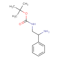 Chemical structure of tert-butyl N-(2-amino-2-phenylethyl)carbamate - CSSB00011917678