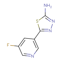 Chemical structure of 5-(5-fluoropyridin-3-yl)-1,3,4-thiadiazol-2-amine - CSSB00012319118