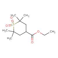 Chemical structure of ethyl 2,2,6,6-tetramethyl-1,1-dioxo-1λ⁶-thiane-4-carboxylate - CSSB03560724430