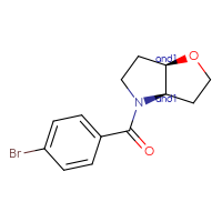 Chemical structure of rac-(3aR,6aR)-4-(4-bromobenzoyl)-hexahydro-2H-furo[3,2-b]pyrrole - CSSB21444811680