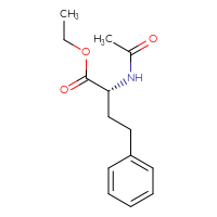 Chemical structure of ethyl (2R)-2-acetamido-4-phenylbutanoate - CSSB00905734904