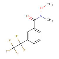 Chemical structure of N-methoxy-N-methyl-3-(1,1,2,2,2-pentafluoroethyl)benzamide - CSSB02271959450