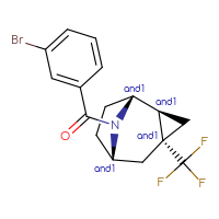 Chemical structure of rac-(1R,2S,4R,6S)-9-(3-bromobenzoyl)-4-(trifluoromethyl)-9-azatricyclo[4.2.1.0²,⁴]nonane - CSSB21444811736