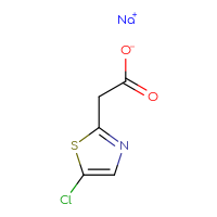 Chemical structure of sodium 2-(5-chloro-1,3-thiazol-2-yl)acetate - CSSB00015195807