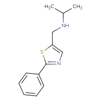 Chemical structure of [(2-phenyl-1,3-thiazol-5-yl)methyl](propan-2-yl)amine - CSSB00000255971