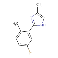Chemical structure of 2-(5-fluoro-2-methylphenyl)-4-methyl-1H-imidazole - CSSB00012064259