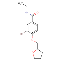 Chemical structure of 3-bromo-N-ethyl-4-[(oxolan-2-yl)methoxy]benzamide - CSSB00020581191