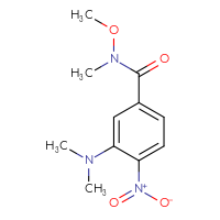 Chemical structure of 3-(dimethylamino)-N-methoxy-N-methyl-4-nitrobenzamide - CSSB01072297679