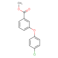 Chemical structure of methyl 3-(4-chlorophenoxy)benzoate - CSSB01392470288