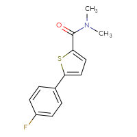 Chemical structure of 5-(4-fluorophenyl)-N,N-dimethylthiophene-2-carboxamide - CSSB00103391983