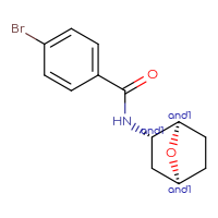 Chemical structure of rac-4-bromo-N-[(1R,2S,4S)-7-oxabicyclo[2.2.1]heptan-2-yl]benzamide - CSSB21432544574
