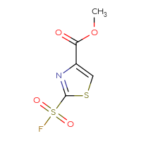 Chemical structure of methyl 2-(fluorosulfonyl)-1,3-thiazole-4-carboxylate - CSSB02127069074