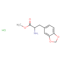 Chemical structure of methyl 2-amino-3-(2H-1,3-benzodioxol-5-yl)propanoate hydrochloride - CSSB20620702905