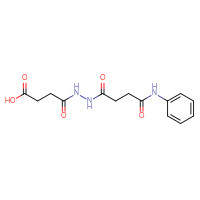 Chemical structure of 4-oxo-4-[3-(phenylcarbamoyl)propanehydrazido]butanoic acid - CSSB00020582686