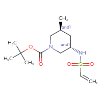 Chemical structure of rac-tert-butyl (3R,5R)-3-ethenesulfonamido-5-methylpiperidine-1-carboxylate - CSSB21332075275