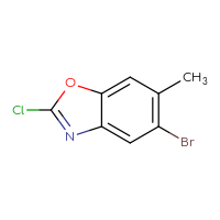 Chemical structure of 5-bromo-2-chloro-6-methyl-1,3-benzoxazole - CSSB14981266179