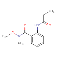 Chemical structure of N-methoxy-N-methyl-2-propanamidobenzamide - CSSB01995885946