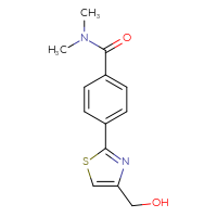 Chemical structure of 4-[4-(hydroxymethyl)-1,3-thiazol-2-yl]-N,N-dimethylbenzamide - CSSB03219875952