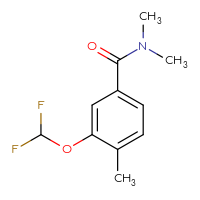 Chemical structure of 3-(difluoromethoxy)-N,N,4-trimethylbenzamide - CSSB00776919720