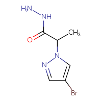 Chemical structure of 2-(4-bromo-1H-pyrazol-1-yl)propanehydrazide - CSSB00011406203