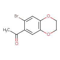 Chemical structure of 1-(7-bromo-2,3-dihydro-1,4-benzodioxin-6-yl)ethan-1-one - CSSB00011218560