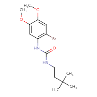 Chemical structure of 1-(2-bromo-4,5-dimethoxyphenyl)-3-(3,3-dimethylbutyl)urea - CSSB02075554981