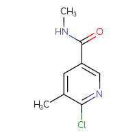 Chemical structure of 6-chloro-N,5-dimethylpyridine-3-carboxamide - CSSB00114088585