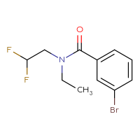 Chemical structure of 3-bromo-N-(2,2-difluoroethyl)-N-ethylbenzamide - CSSB00019886790