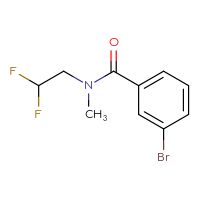 Chemical structure of 3-bromo-N-(2,2-difluoroethyl)-N-methylbenzamide - CSSB00011838196