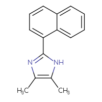 Chemical structure of 4,5-dimethyl-2-(naphthalen-1-yl)-1H-imidazole - CSSB01415804237