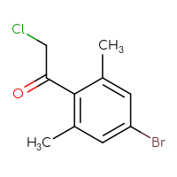 Chemical structure of 1-(4-bromo-2,6-dimethylphenyl)-2-chloroethan-1-one - CSSB00009816311