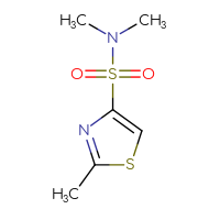 Chemical structure of N,N,2-trimethyl-1,3-thiazole-4-sulfonamide - CSSB00118351372