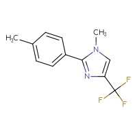 Chemical structure of 1-methyl-2-(4-methylphenyl)-4-(trifluoromethyl)-1H-imidazole - CSSB21253043102