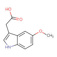 Chemical structure of 2-(5-methoxy-1H-indol-3-yl)acetic acid - CSSB00000739362