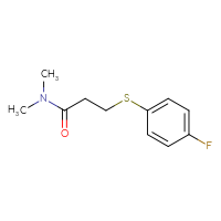 Chemical structure of 3-[(4-fluorophenyl)sulfanyl]-N,N-dimethylpropanamide - CSSB00000159471