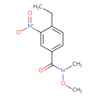 Chemical structure of 4-ethyl-N-methoxy-N-methyl-3-nitrobenzamide - CSSB01996269353